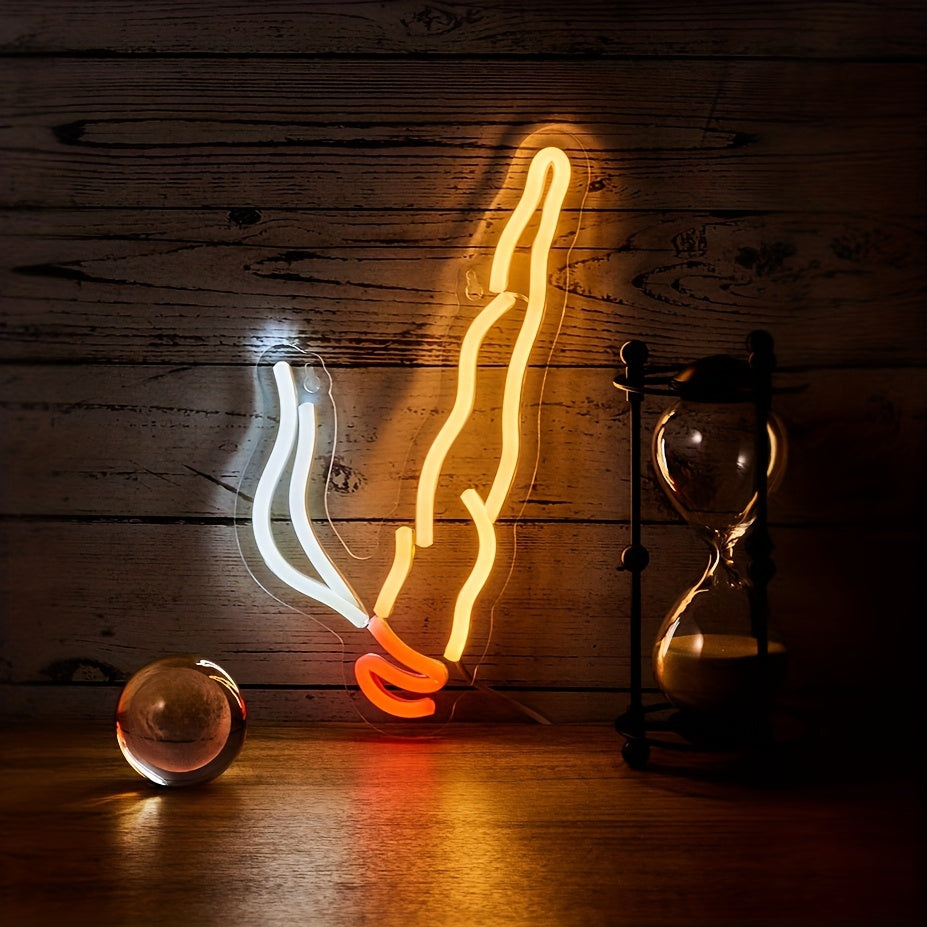 Neon Wall Light Cigarette Shape USB Powered Wall Decor