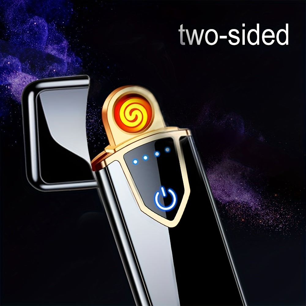 Men's USB Rechargeable Electric Flameless Windproof Plasma Lighter