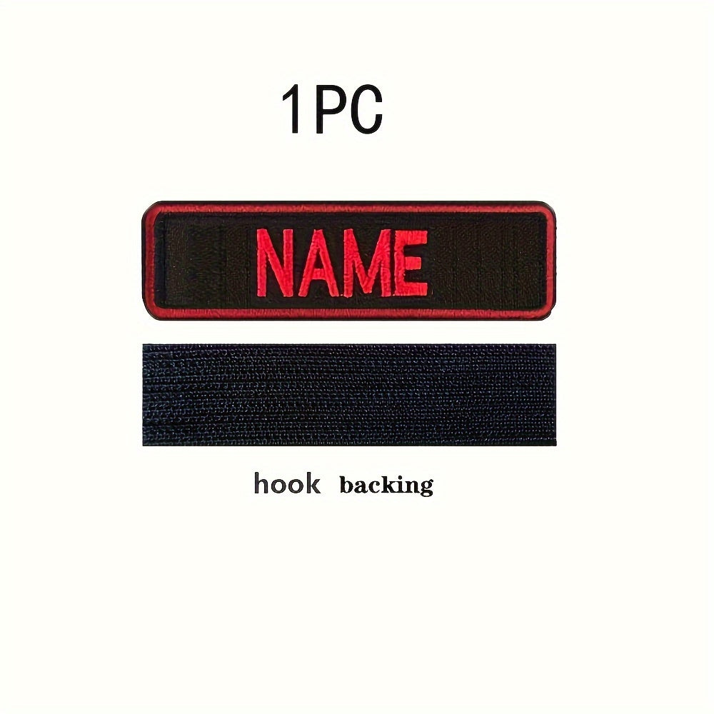 Personalized Embroidered Name Patch for Clothing and Backpacks 7.62x2.54 cm Polyester