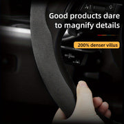 Universal Winter Fleece Non-Slip Steering Wheel Cover for All-Season Use