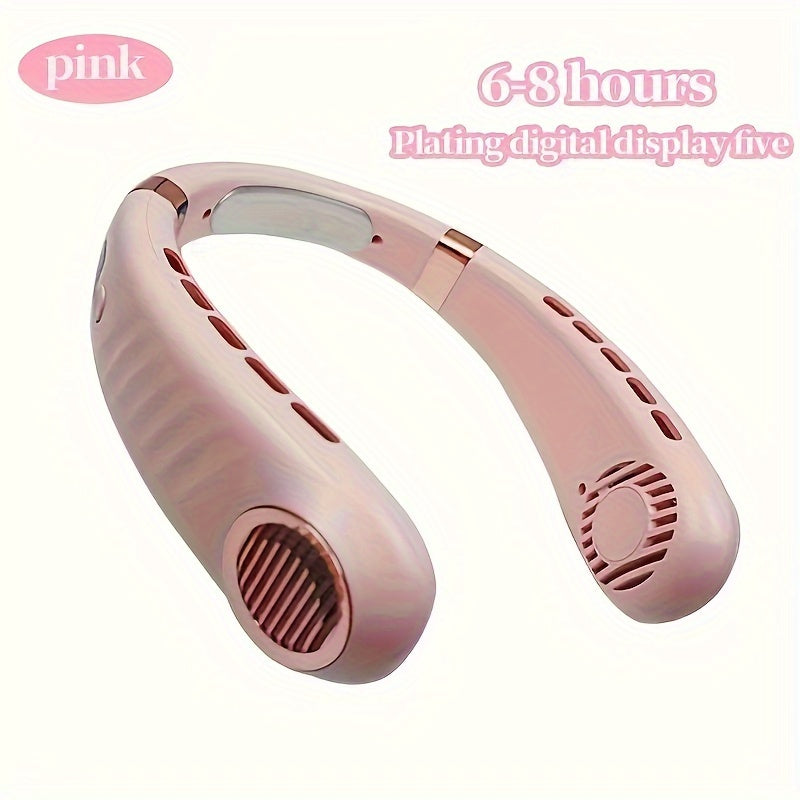 Portable Ice Neck Fan with Turbo Motor Bladeless Design USB Rechargeable