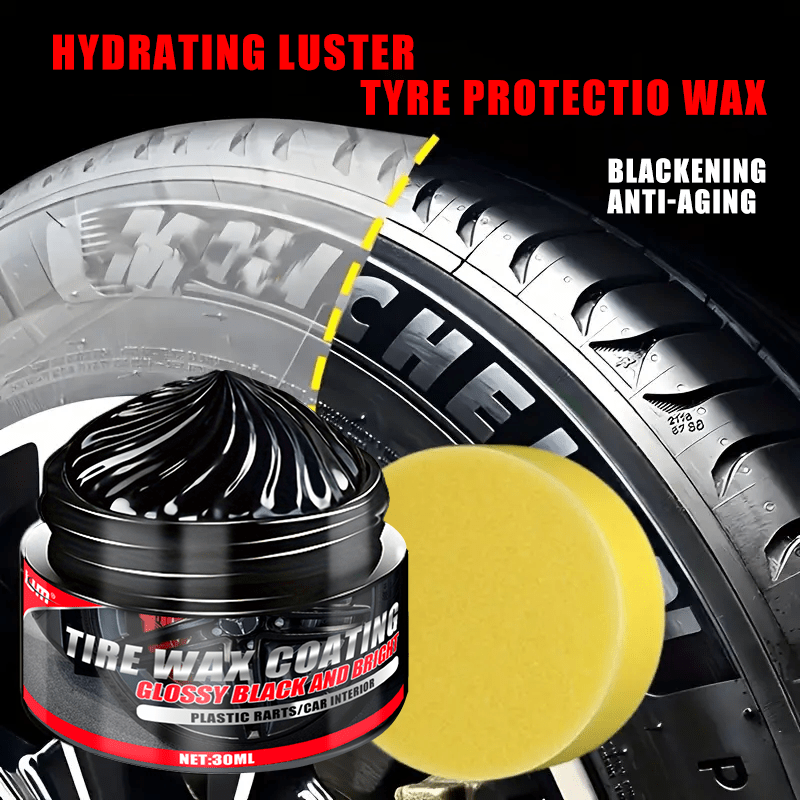 Набор для обновления интерьера автомобиля, пластичный воск для шин, глянец, восстановитель, 30 мл, долговечный