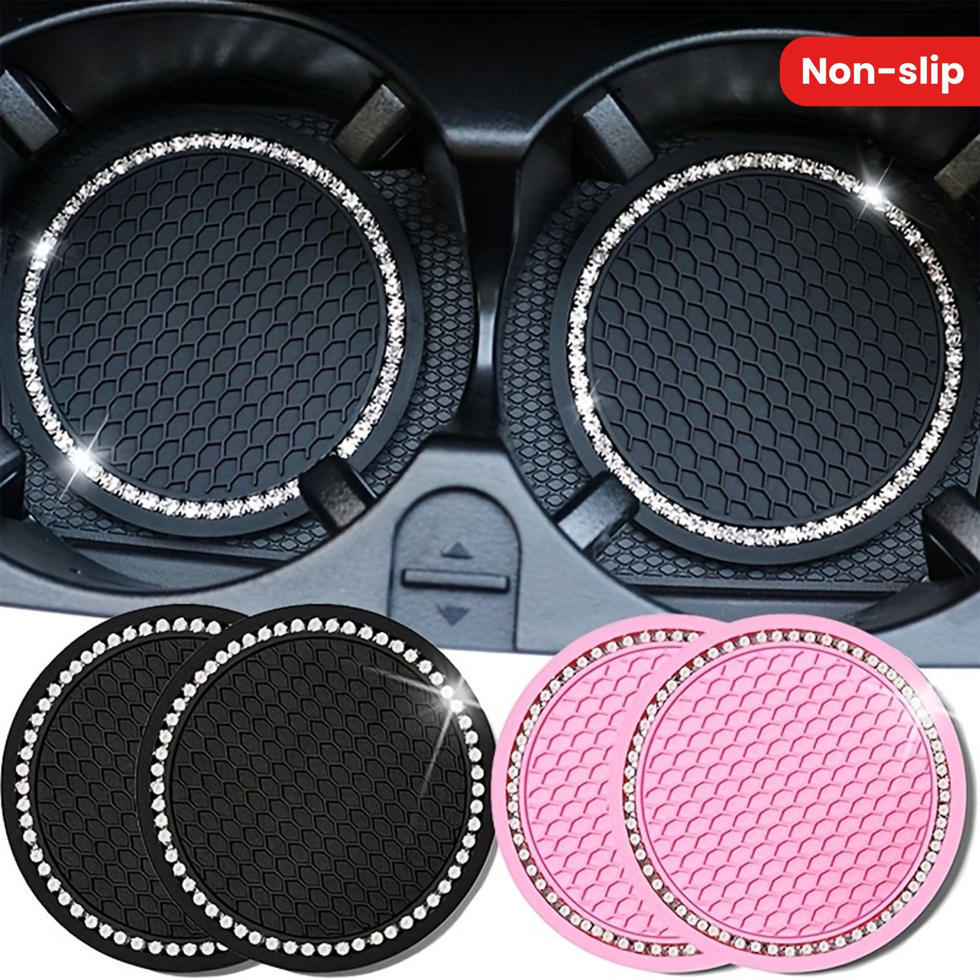 Avtomobil silikoni stakan tutqichining qopqog'i, sirpanmaydigan, dumaloq, suv chiqarish