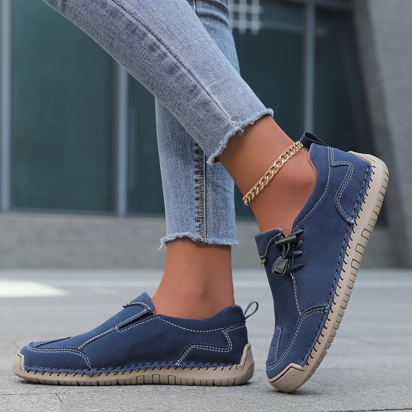 Zapatos de mujer tipo mocasín sintéticos con slip-on casual y borla