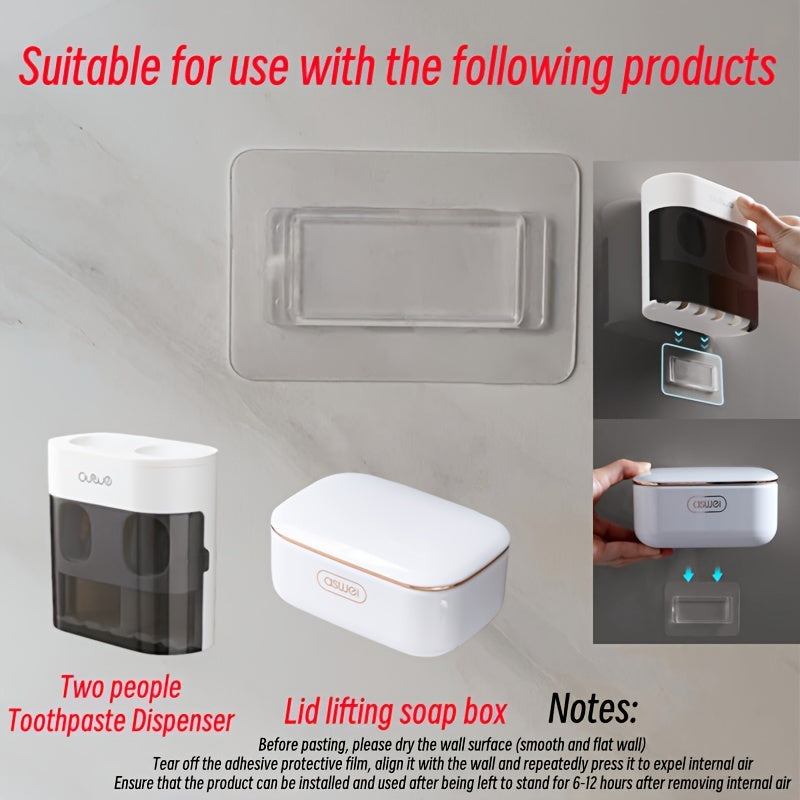 3-Piece Wall-Mounted Bathroom Accessories Set Adhesive No Holes Needed