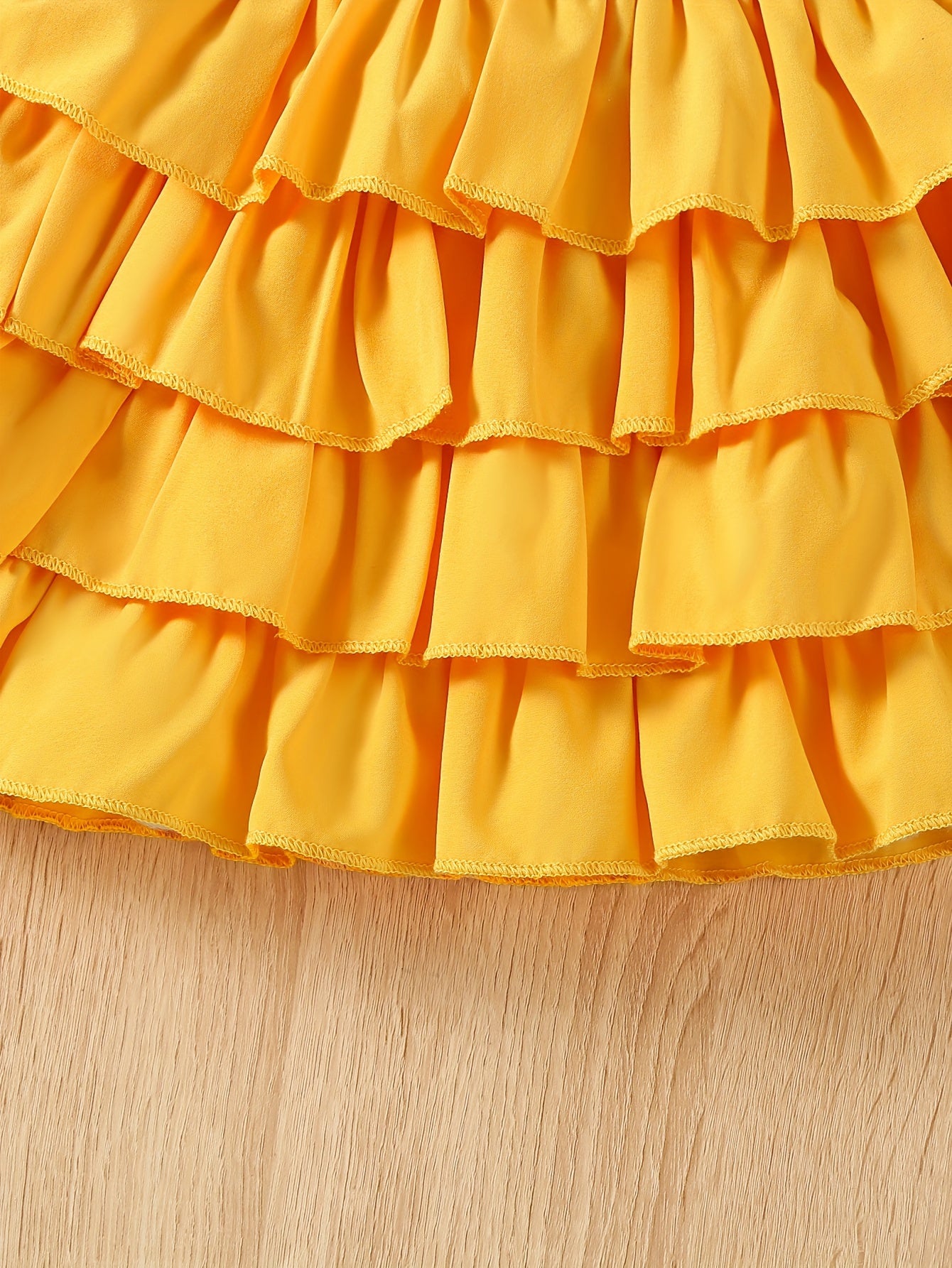 Girls Floral Garter Top Layered Skirt Summer Outfit for Young Girls