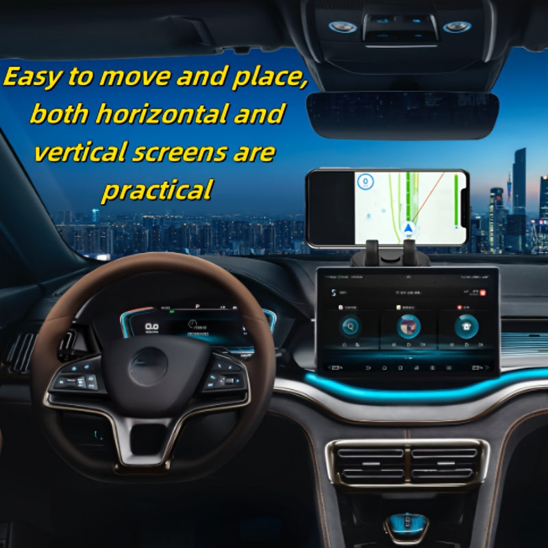 Soporte universal para teléfono de coche, soporte de tablero antideslizante, ABS, giratorio