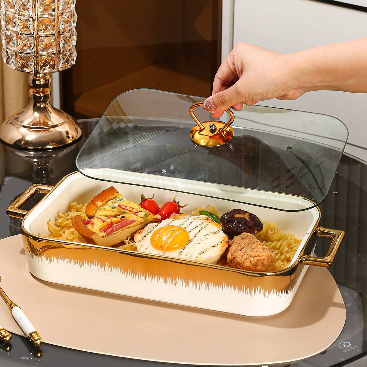 Керамический набор тарелок для ресторанов и домашнего использования, включает противни, кастрюли