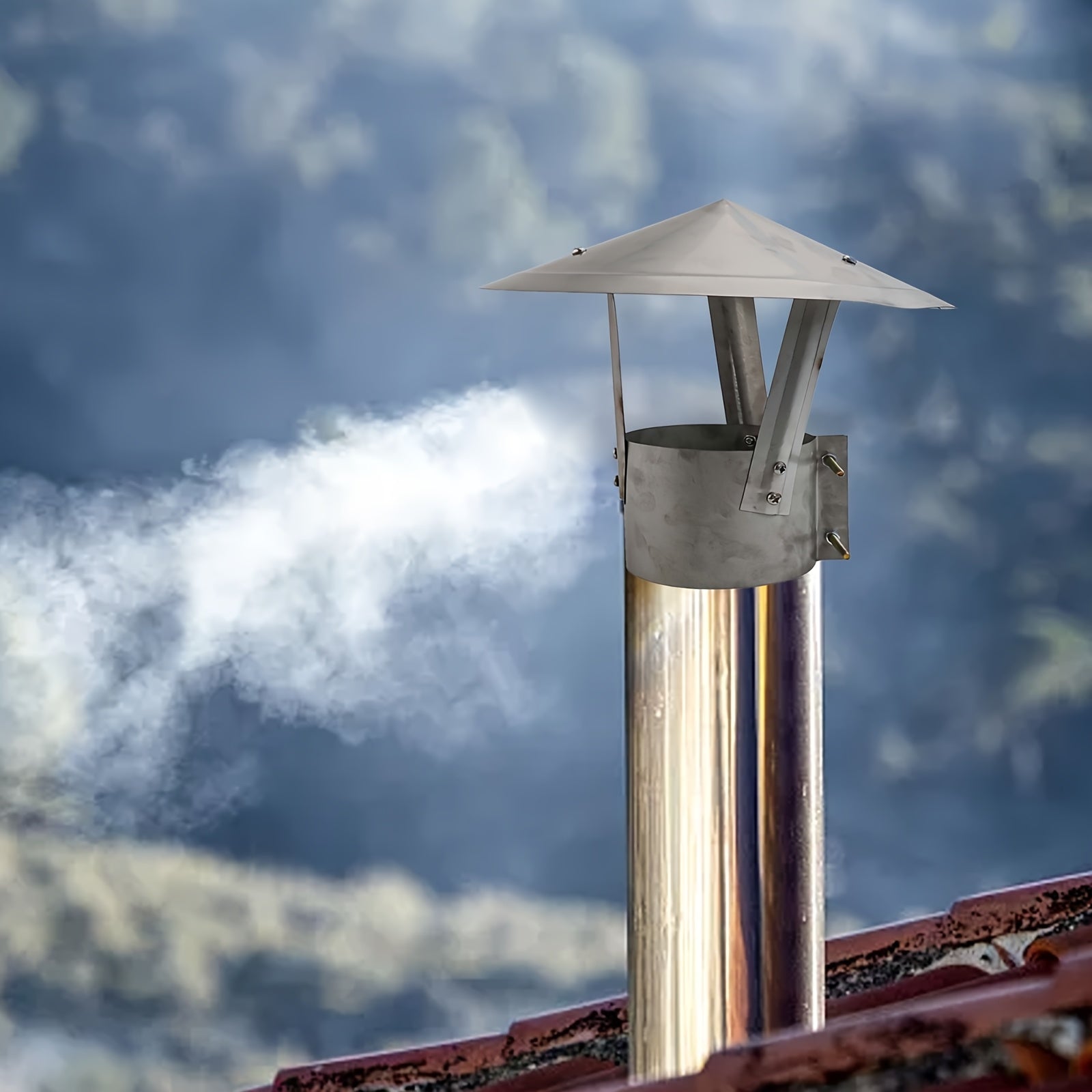 Stainless Steel Mushroom Chimney Cap for Fireplaces Rainproof Stove Pipe Cover
