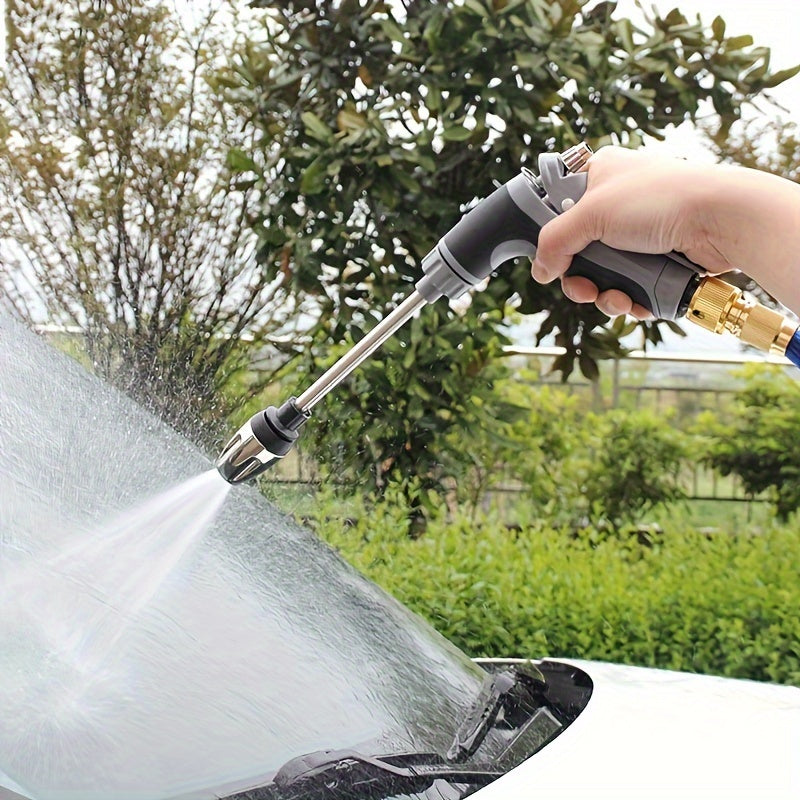 High-Pressure Car Wash Gun with Adjustable Spray Rod and Universal Quick Connect Adapter
