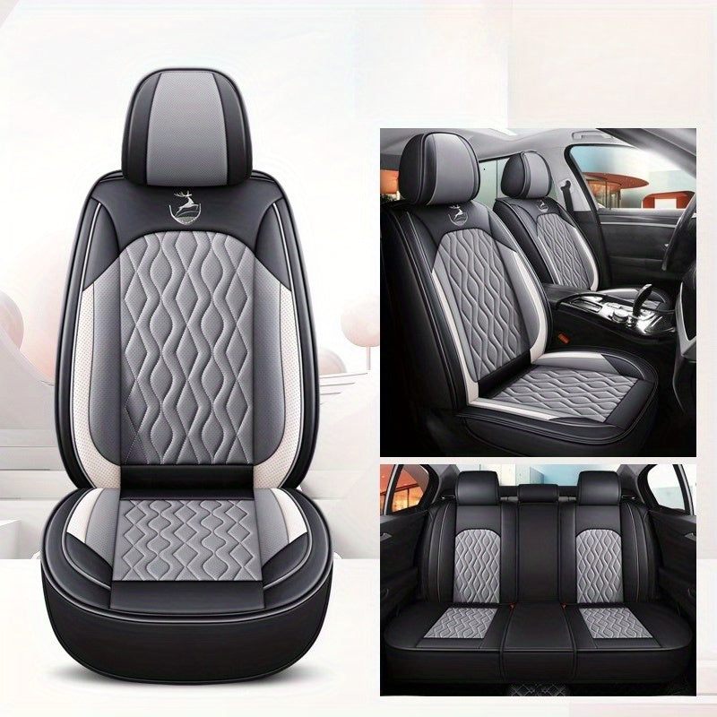 Boshqa ranglarda, oson o'rnatiladigan, besh o'rinli avtomobil o'rindiq qoplamalari to'liq to'plami