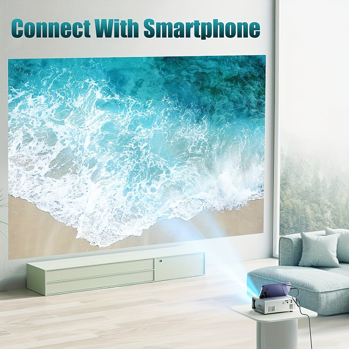 Home Mini HD Projector for Smartphones USB SD AV Brightness High Lumens