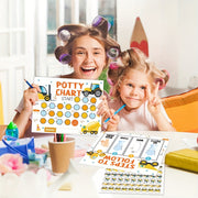 Potty Training Chart for Kids with Stickers and Step-by-Step Instructions, Construction Truck Design