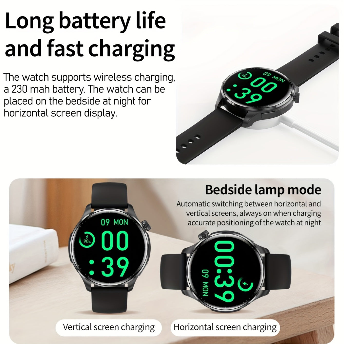 GUHUAVMI 2024 Erkaklar Sport Smartsoati, Ovoz Assistanti, Simsiz Qo'ng'iroq, HD Ekran, Noxush Po'lat Bilaguzuk, USB Zaryadlash, IP68 Suvga Qarshi, Faoliyat Kuzatuvchi, Android va iOS