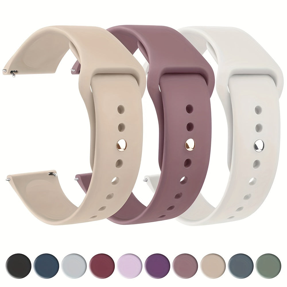 Silicone Smartwatch Replacement Bands for Samsung Galaxy Watch 4 5 Pro Classic Active 2 Gear S3 GT 2 3 20mm 22mm Multicolor Pack