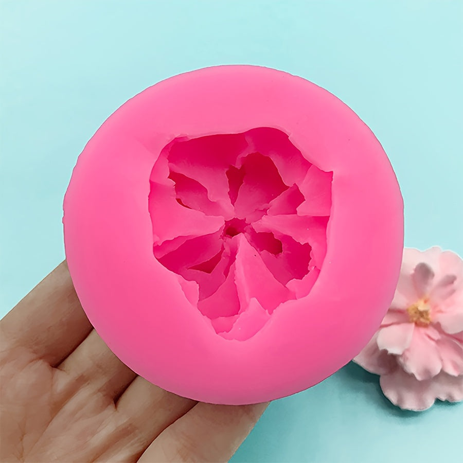 Silicone Cake Decorating Mold Peony Flower for Sugarcraft Chocolate Fondant DIY