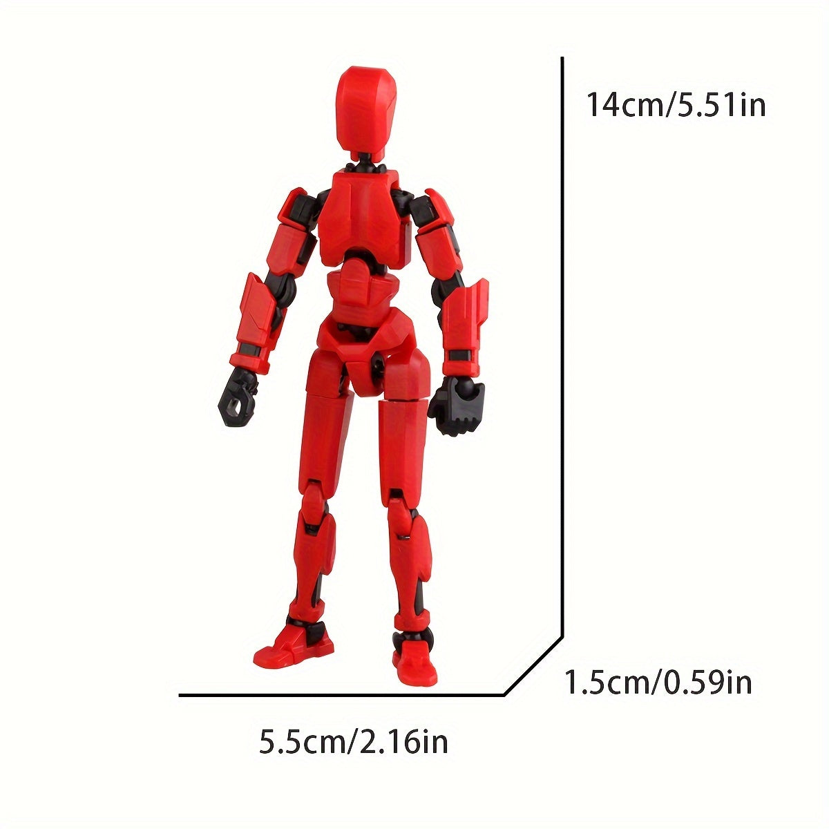 Articulated Robot Action Figure Toy for Creative Play with Colorful Design and Durable ABS Material