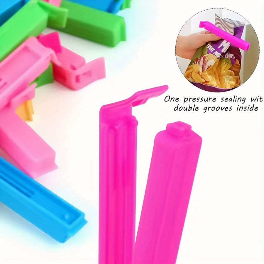 Pack of 10 Plastic Food Sealing Clips Moisture-Proof Bag Sealers for Snacks and Storage