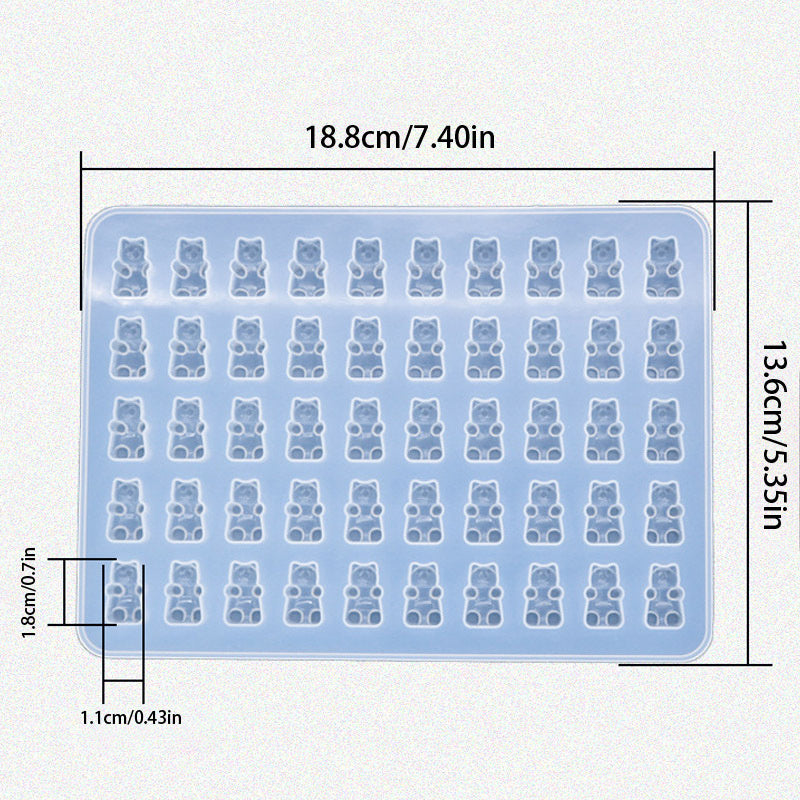Silicone Gummy Bear Mold for Homemade Candy and Chocolate