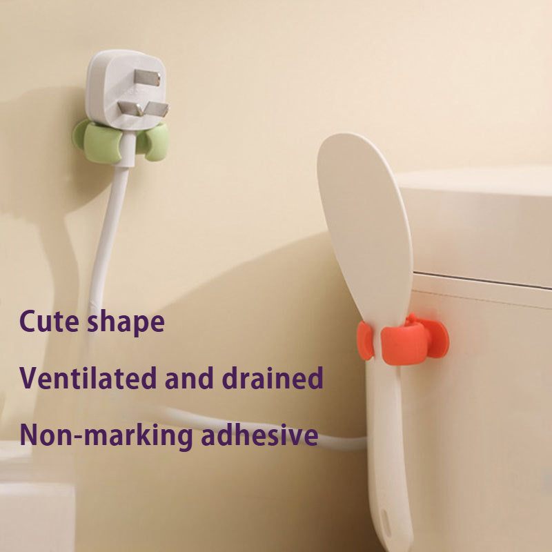 2 Pieces Silicone Adhesive Keychain Hooks for Bathroom Kitchen Living Room Organizing