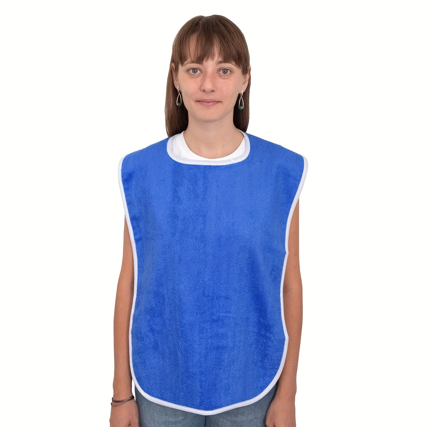 Adult Elderly Bib Soft Polyester Stain-Resistant Mealtime Cover