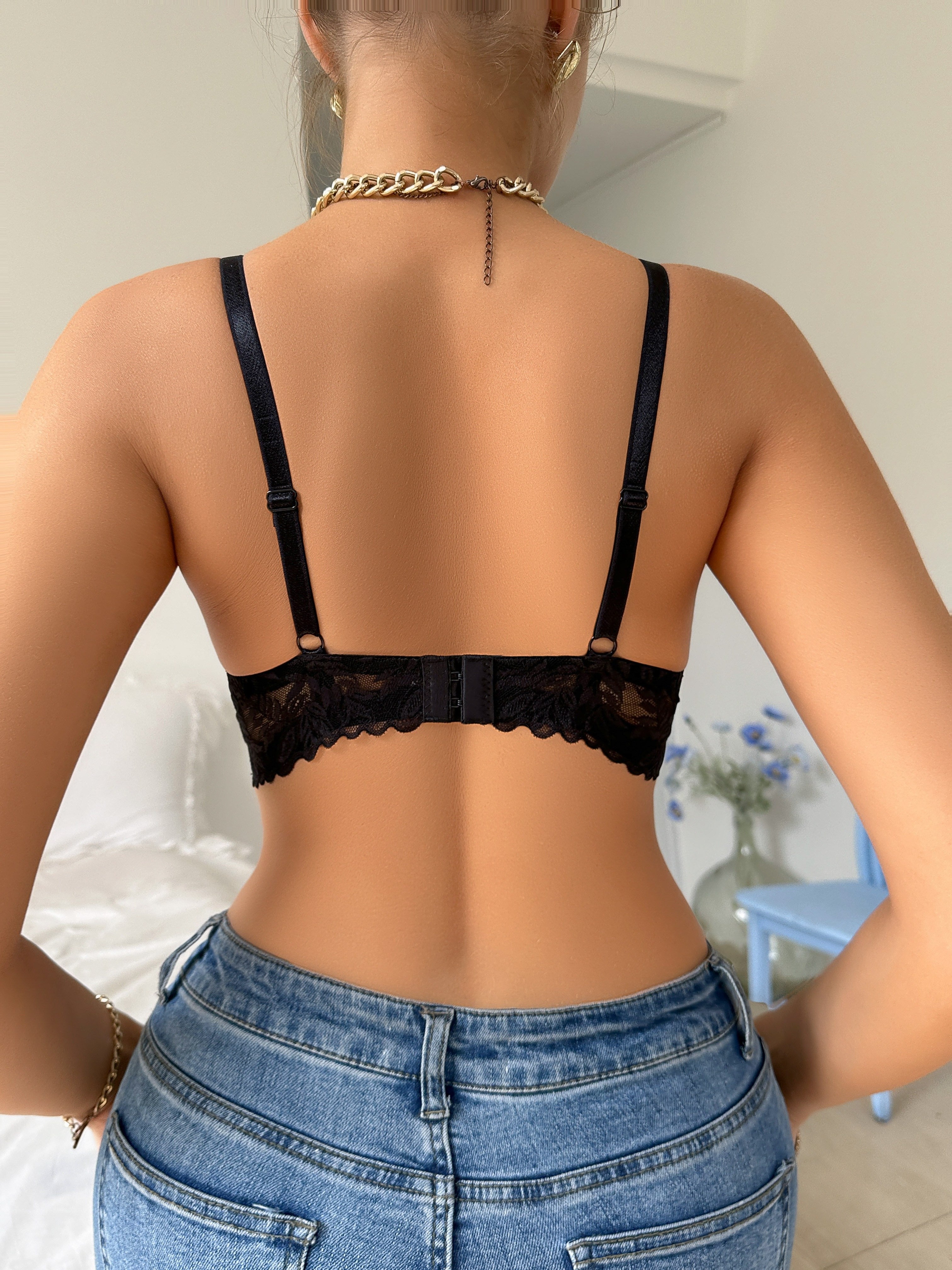Women's Lace Bra Comfortable Sexy Underwear for Everyday Wear
