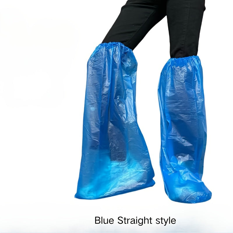 10-Pack Waterproof Plastic Shoe Covers Disposable Dustproof Non-Slip Outdoor Protection