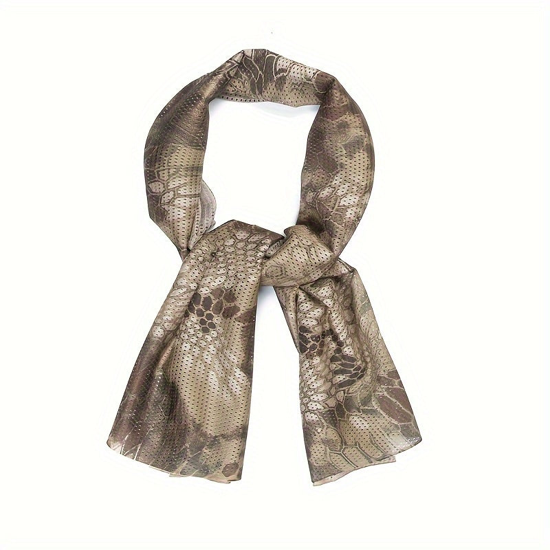Unisex Camouflage Neck Scarf Small Square Lightweight Breathable Outdoor Use