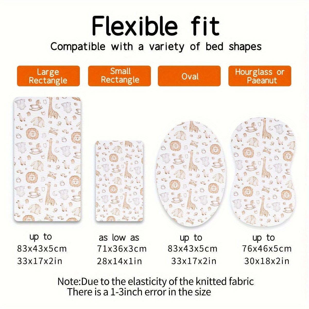 Kids Mattress Cover Set 2-Piece Fitted Crib Sheets for Boys and Girls