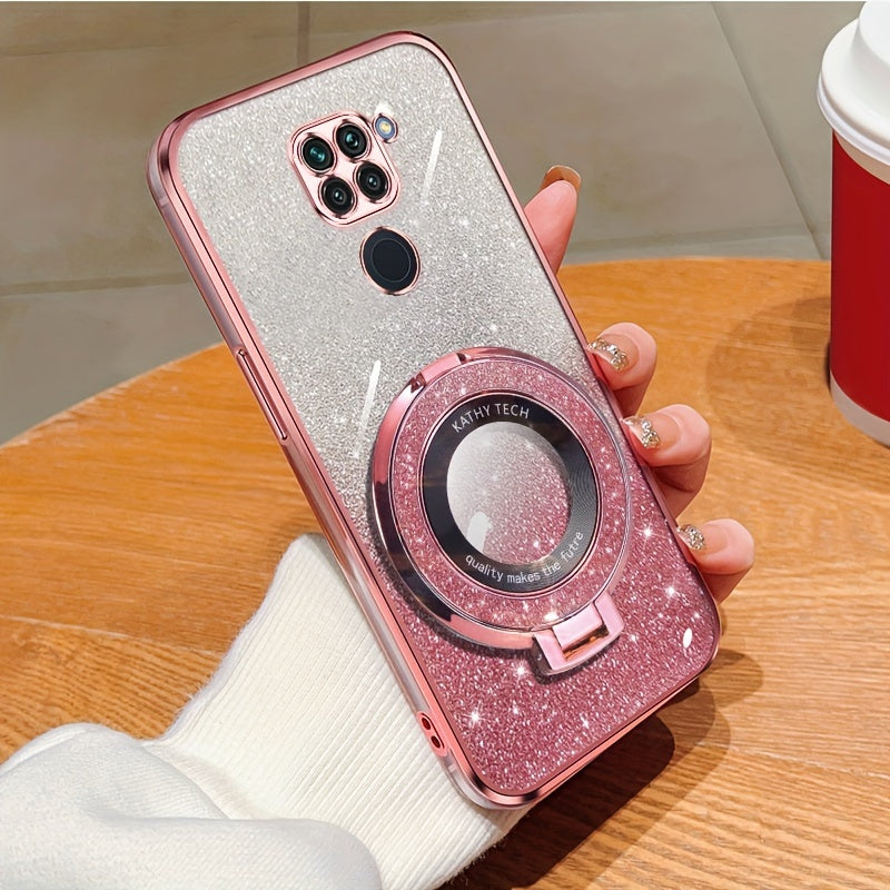 Glitter Magnetic Suction Phone Case for Redmi Note Series TPU Drop Proof
