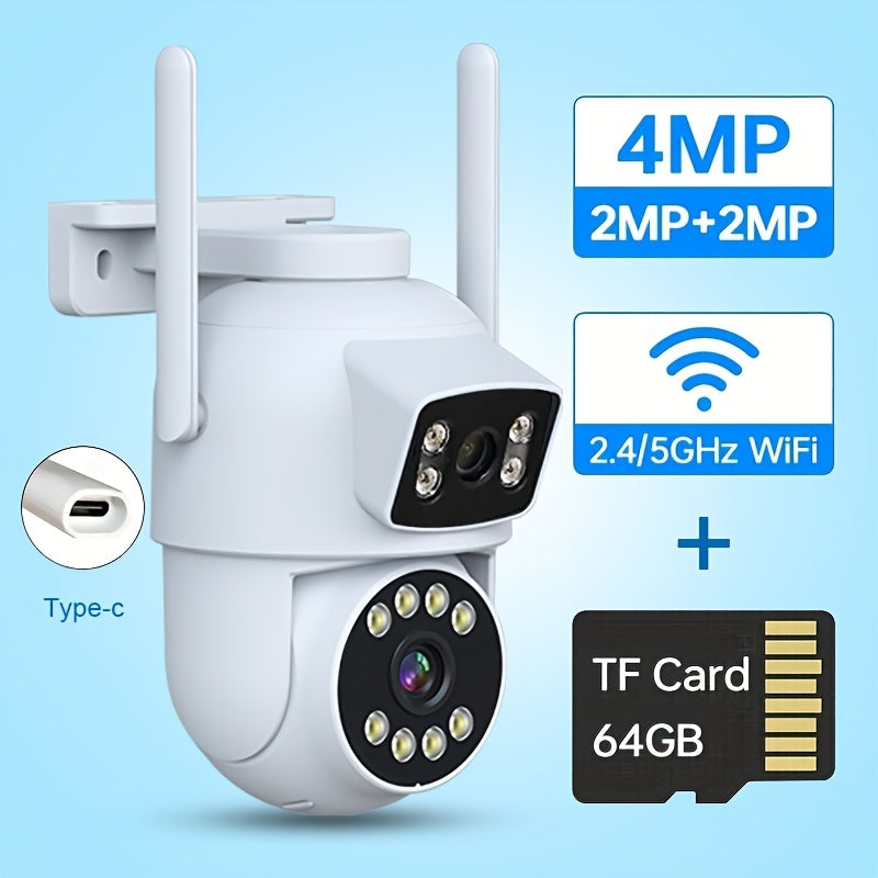 Wireless 1080P Security Camera with Color Night Vision Two-Way Audio Pan Tilt Zoom WiFi Motion Tracking