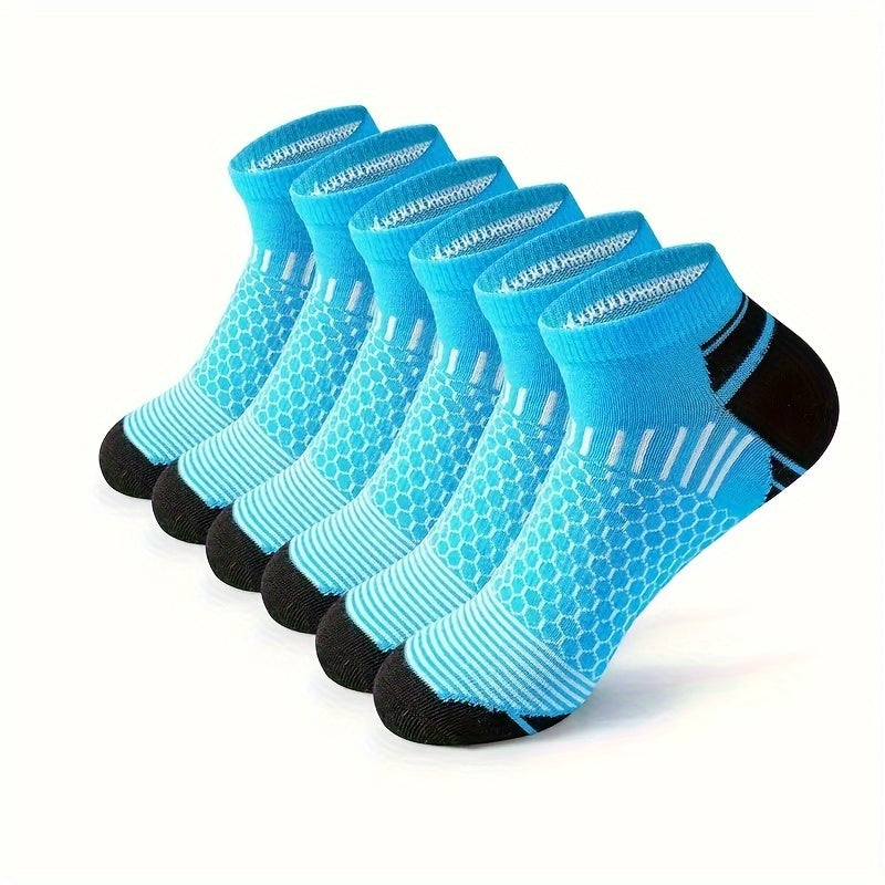 Men's Low Cut Ankle Socks 6 Pairs Breathable Sweat-Absorbing Odor-Resistant All Seasons