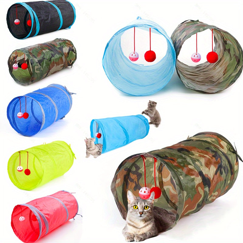 Pet Cat and Dog Tunnel Collapsible Foldable Interactive Toy for Training and Play