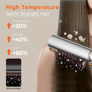 2-in-1 Hair Straightener and Dryer European Plug Rapid Heat-Up No Heat Damage Sleek Hairdryer