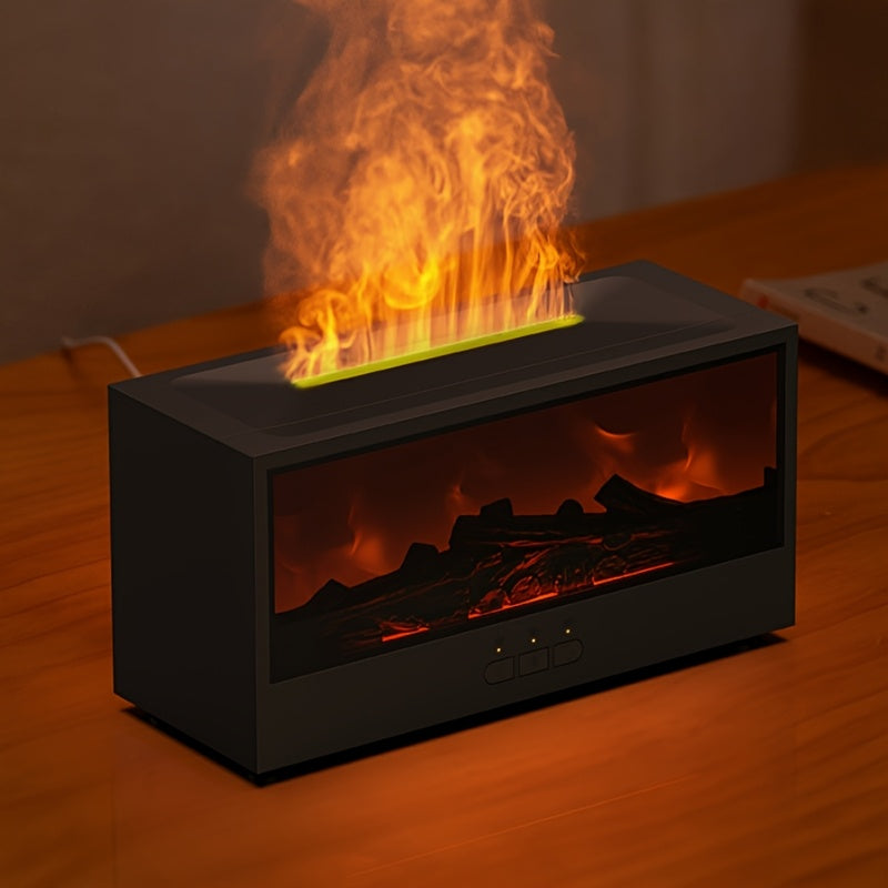 Декоративный диффузор для камина с эффектом пламени, увлажнитель с эфирным маслом и ночником