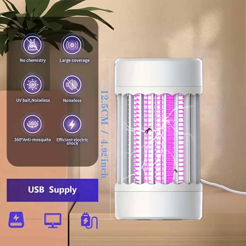 USB-Powered Mosquito Killer Lamp Ultrasonic Bug Zapper Indoor Non-Toxic