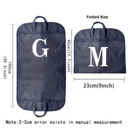 Luminous Letter Print Dust Cover Garment Bag 59.94cm Non-Woven Zippered Clothing Protector