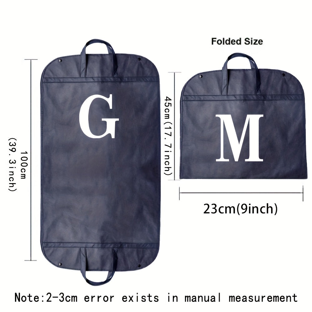 Luminous Letter Print Dust Cover Garment Bag 59.94cm Non-Woven Zippered Clothing Protector