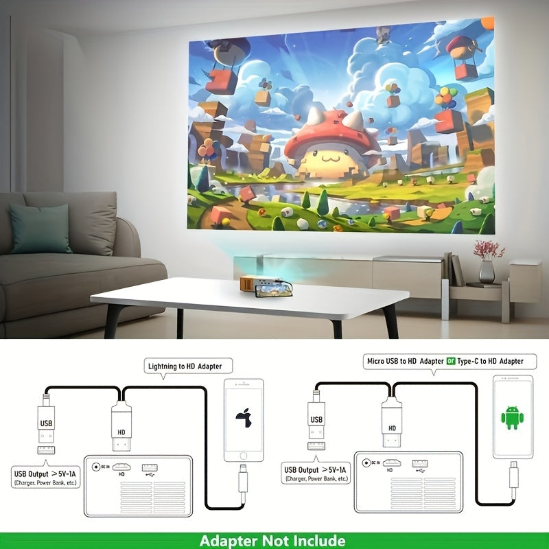 Мини HD-проектор для дошкольного образования детей USB LCD динамики компактный