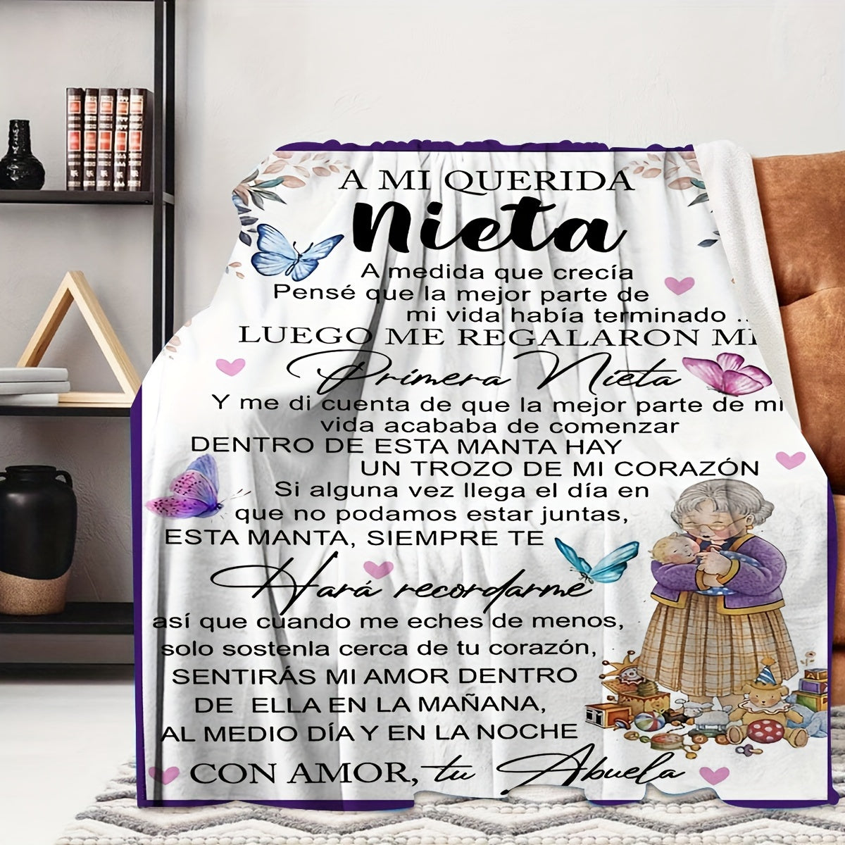 Soft Spanish Blanket for Outdoor, Camping, Travel, and Home Use