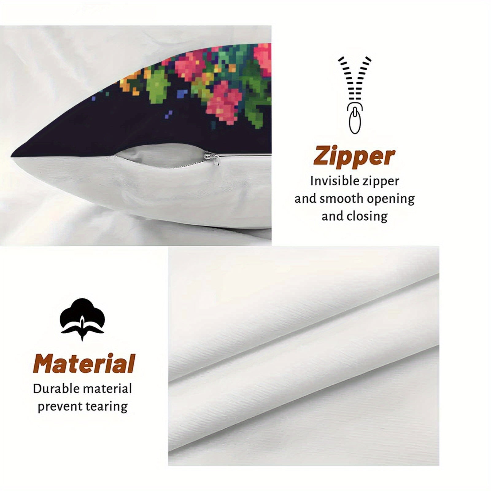 Set of 4 Heart and Butterfly Throw Pillow Covers Soft Zipper Closure Machine Washable Decorative Cushions for Sofa Bedroom Balcony Car