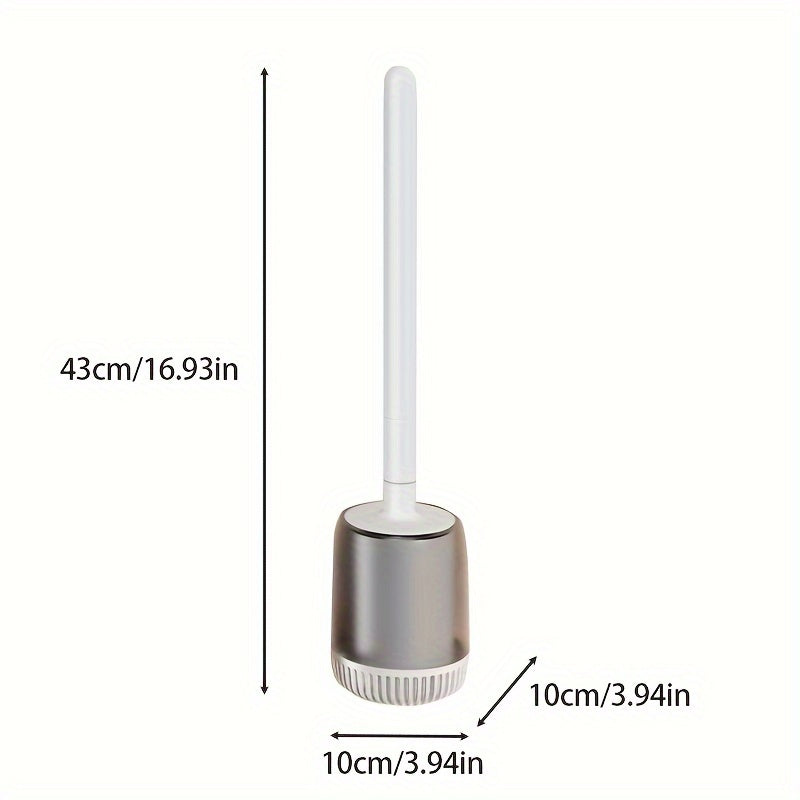 Набор туалетных щеток с силиконовой ручкой, многоразовый, настенный монтаж для уборки в ванной