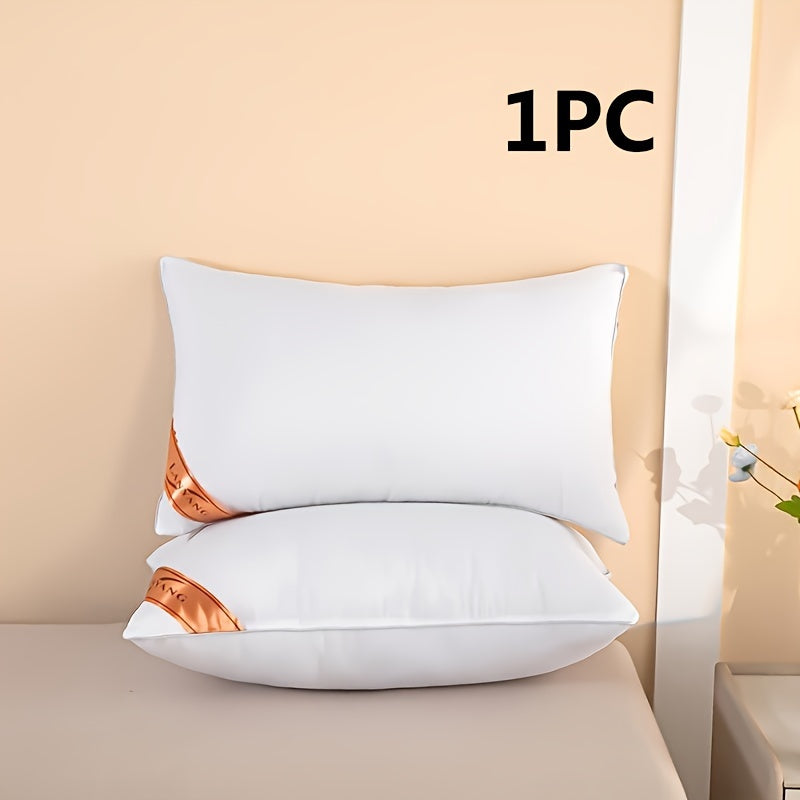White High-Rebound Pillow with Soft Polyester Fill for Comfort