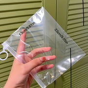 Set of 5 Extra Thick Clear PVC Storage Bags Resealable Travel Cosmetic Stationery