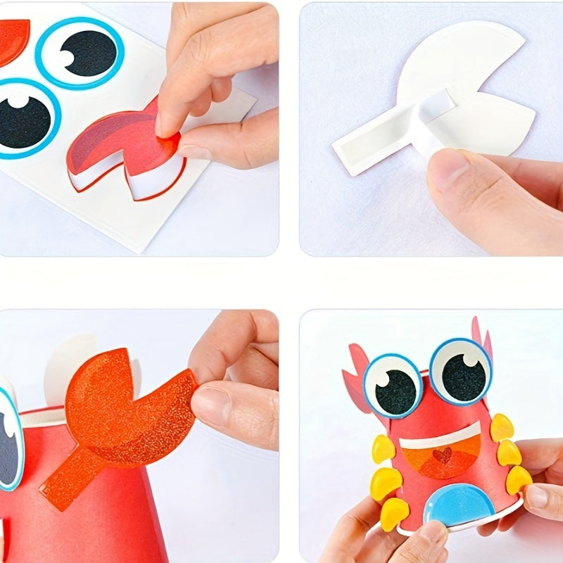 Educational Art and Craft Set for Kids Ages 3-6 with Stickers and Fine Motor Skills Development