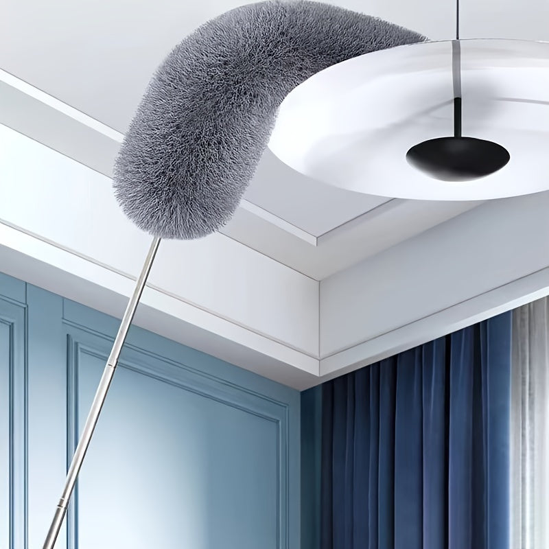 Electrostatic Duster with Retractable Brush for Fan Keyboard Furniture Cleaning