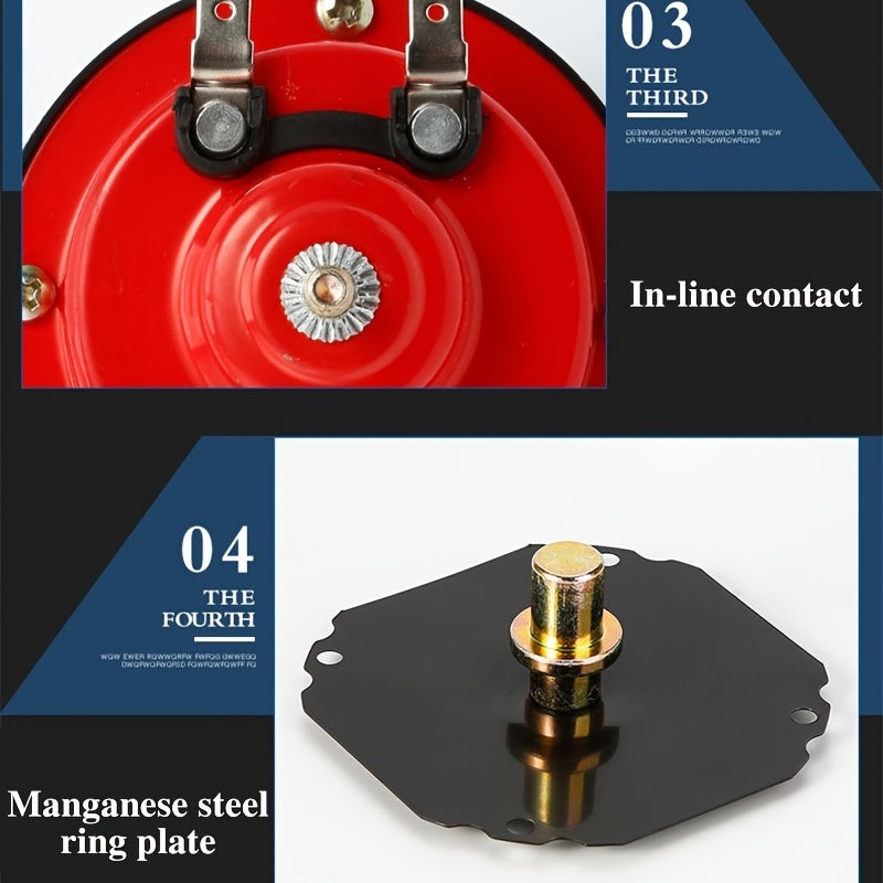 12V Улитка Воздушный Гудок Громкий Универсальный Мотоцикл Автомобиль Грузовик Транспортное средство 130дБ