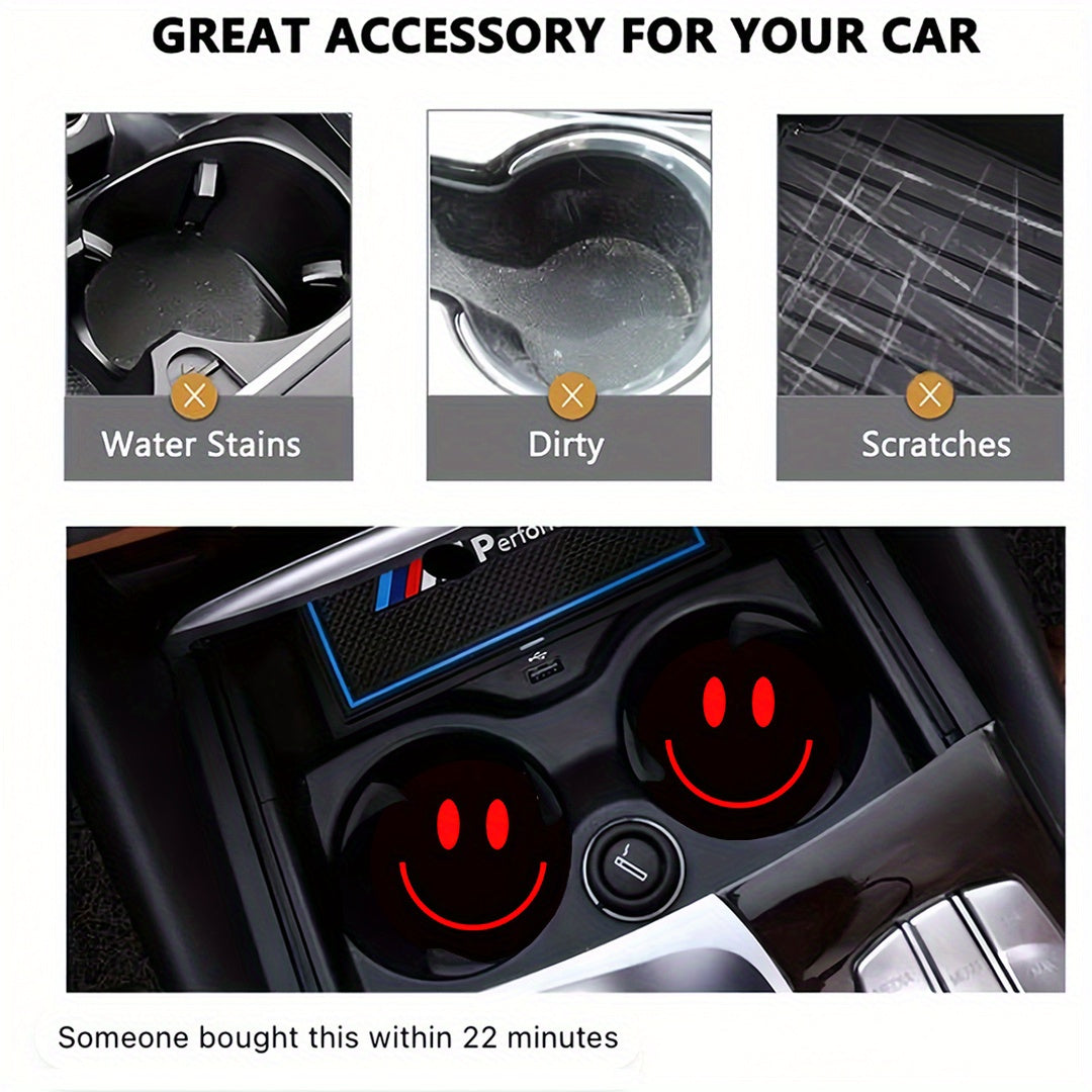 2 dona Sponj kauchuk avtomobil stakan tutqichlari, universal, sirpanmaydigan, suv uchun halqalar matolari