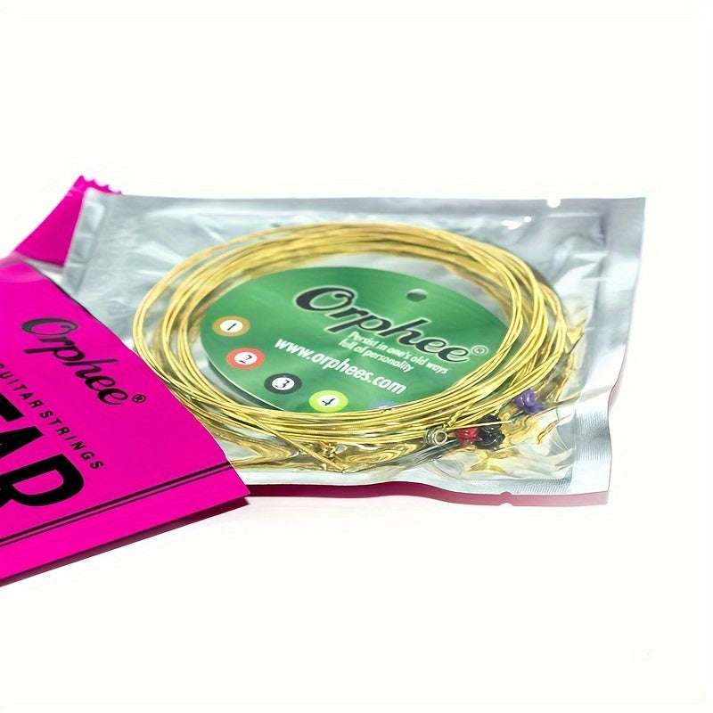 Set of 5 Phosphor Bronze Acoustic Guitar Strings 6-String Pack 0.25-1.34mm