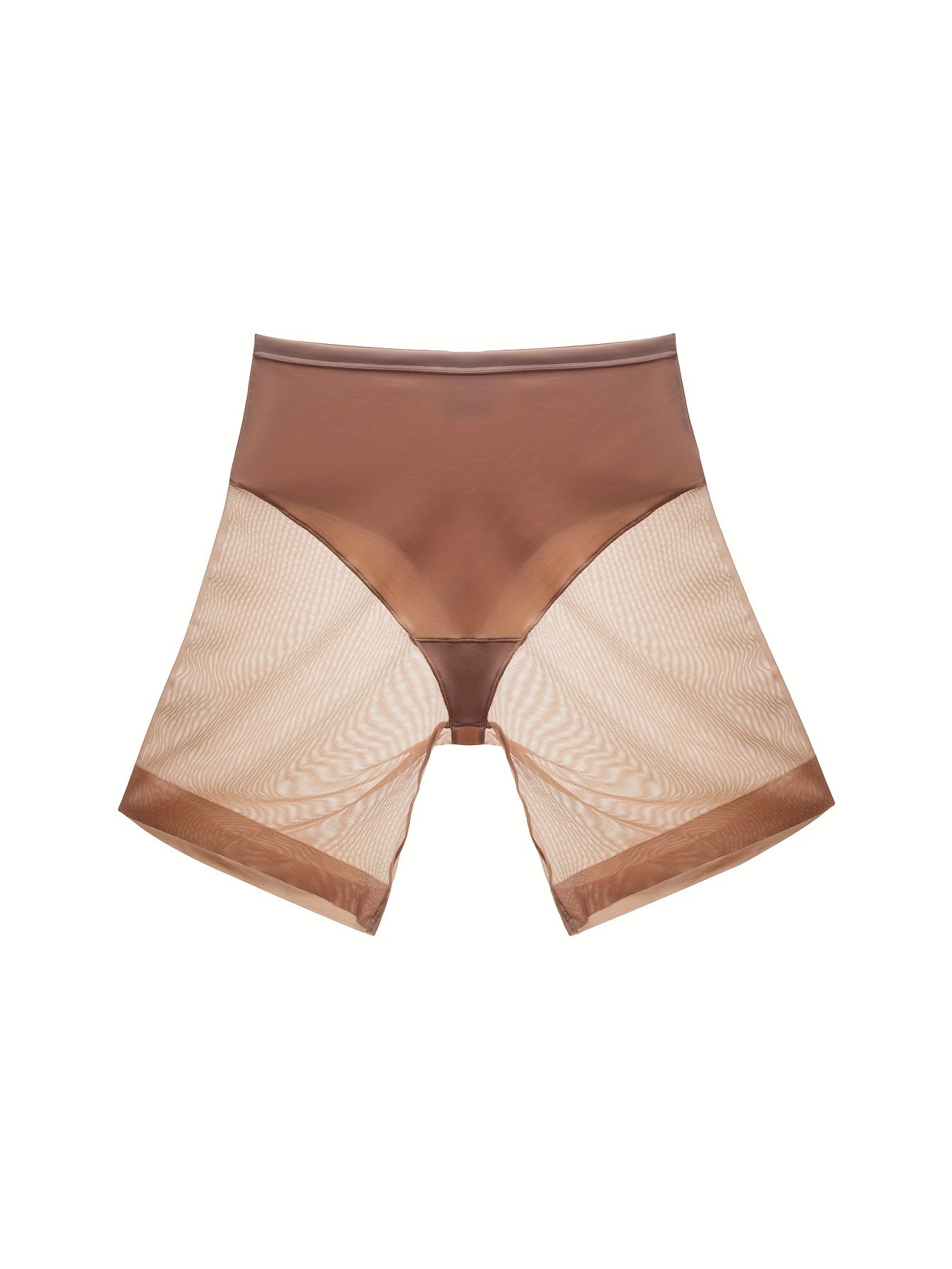 Women’s Breathable Tummy Control Shaping Shorts with Contrast Mesh and Butt Lifting